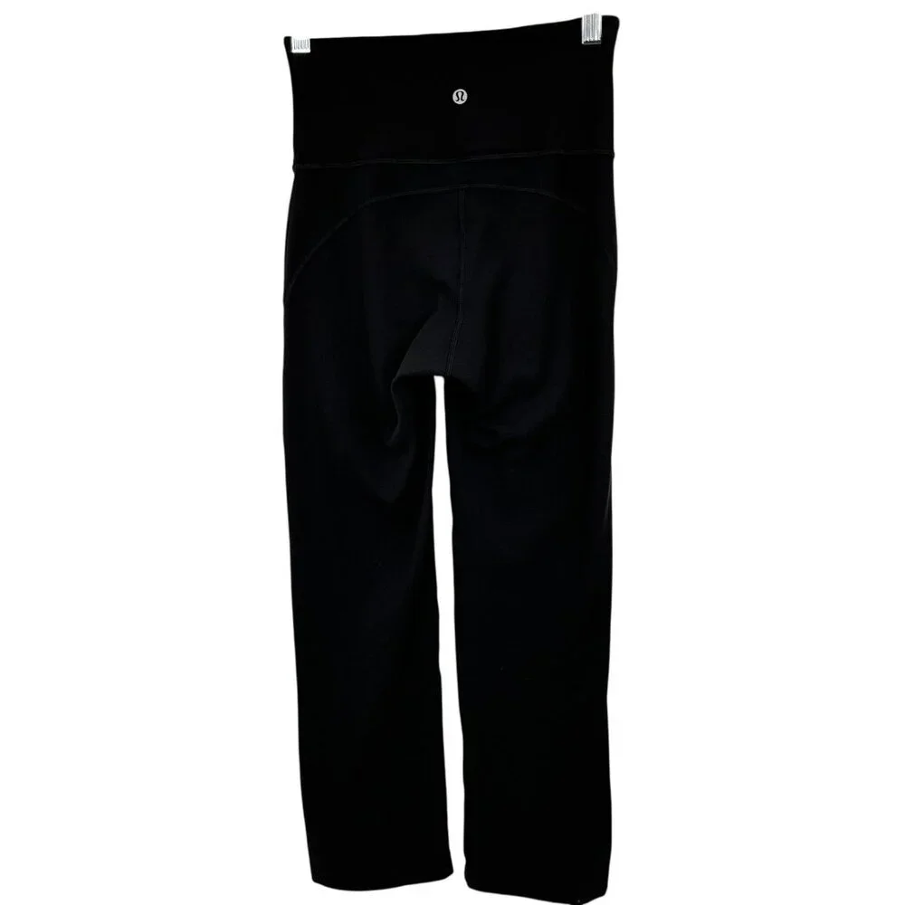 Lululemon Groove Super High Rise Crop Pants 23" Black Size 4 - Picture 4 of 10
